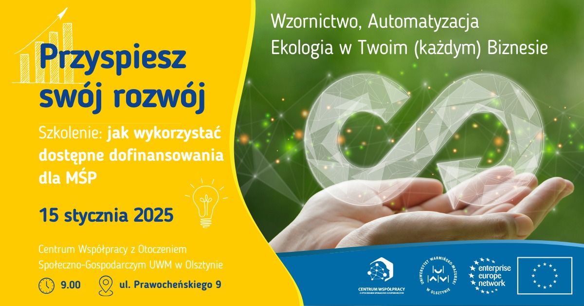 Przyspiesz sw\u00f3j rozw\u00f3j - Wzornictwo, Automatyzacja i Ekologia w Twoim (ka\u017cdym) Biznesie