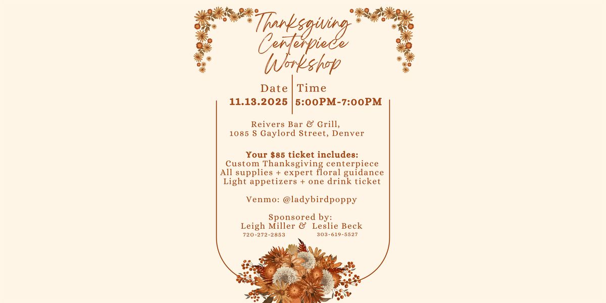 Thanksgiving Centerpiece Workshop