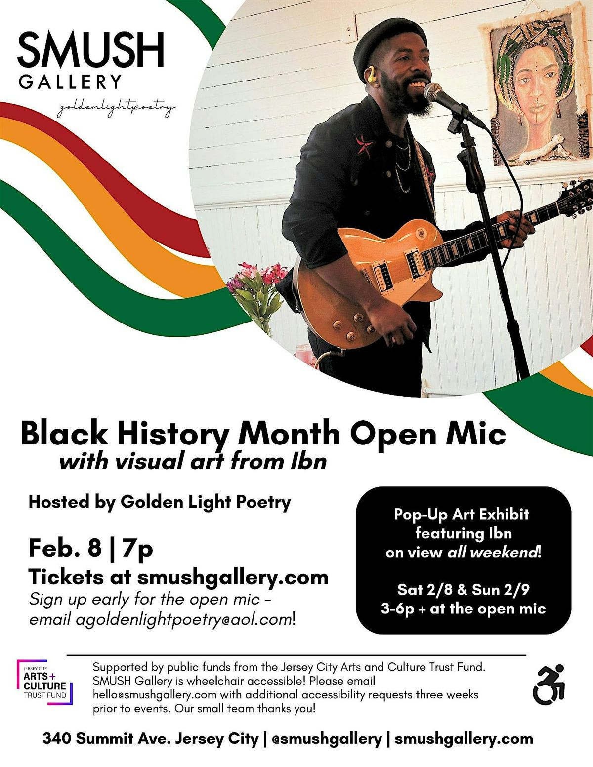 Black History Month Open Mic with visual art from Ibn