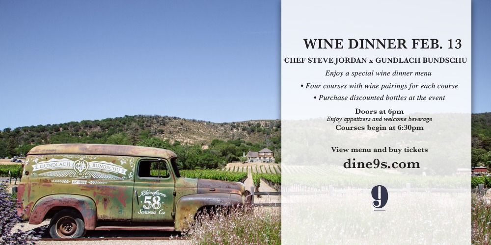 Wine Dinner at On The Nines 