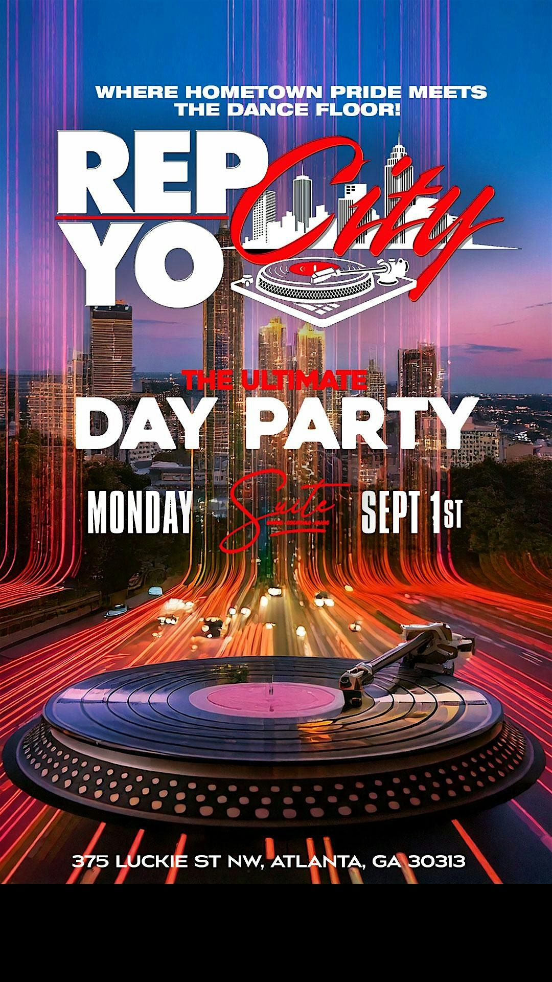 REP YO CITY  | LABOR DAY MONDAY  PARTY AT SUITE LOUNGE