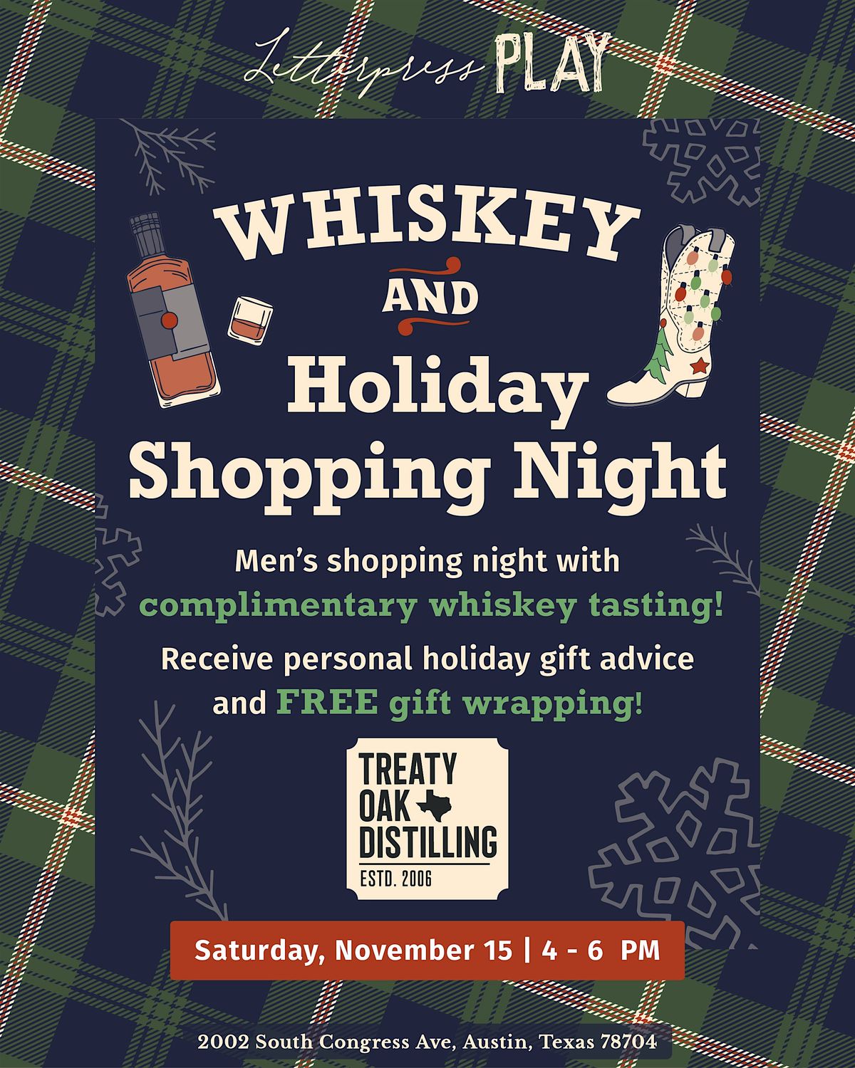 Whiskey & Holiday Shopping Night
