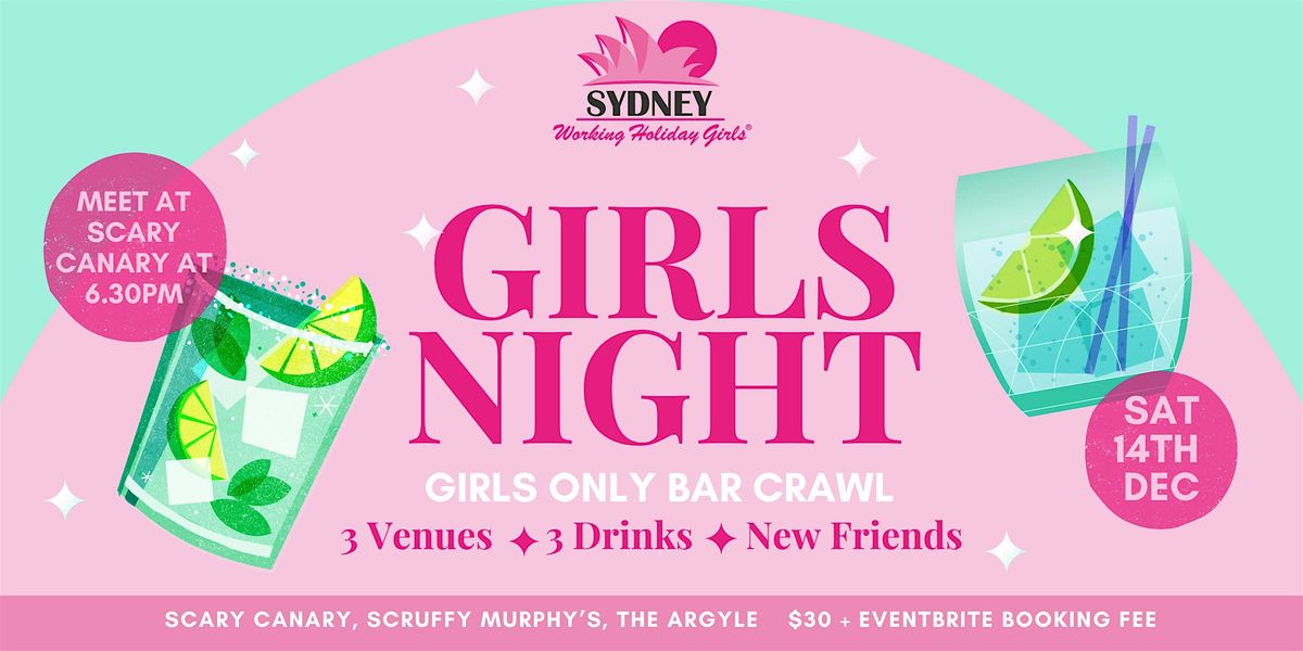 Girls Night: Girls Only Bar Crawl | Saturday 14th December