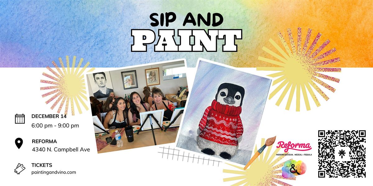 Cute Cozy Penguin Paint and Sip at Reforma