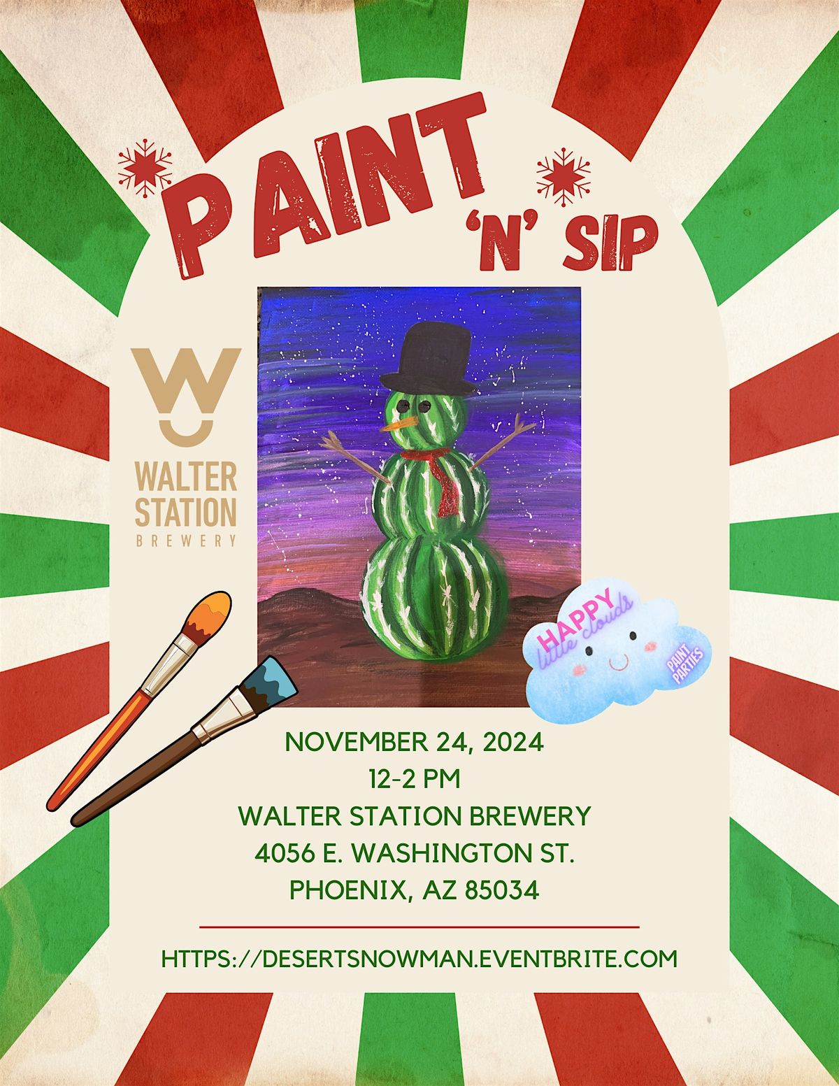 Holiday Paint 'n' Sip at Walter Station Brewery!