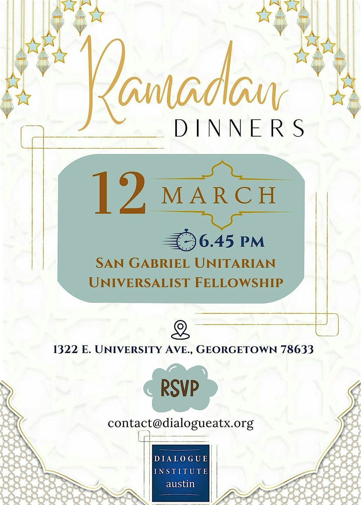 Ramadan Iftar Dinner @San Gabriel Unitarian Universalist Fellowship