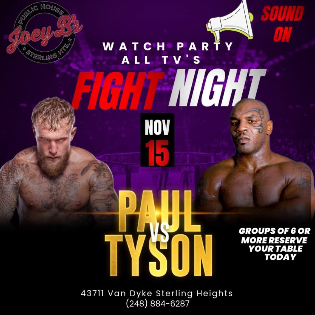 Tyson vs Paul Watch party!