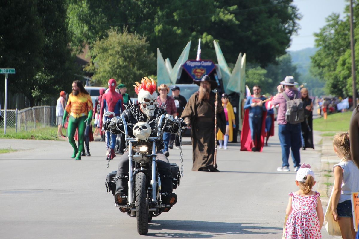 Krypton Comics visits the Martinsville 4th of July Parade.