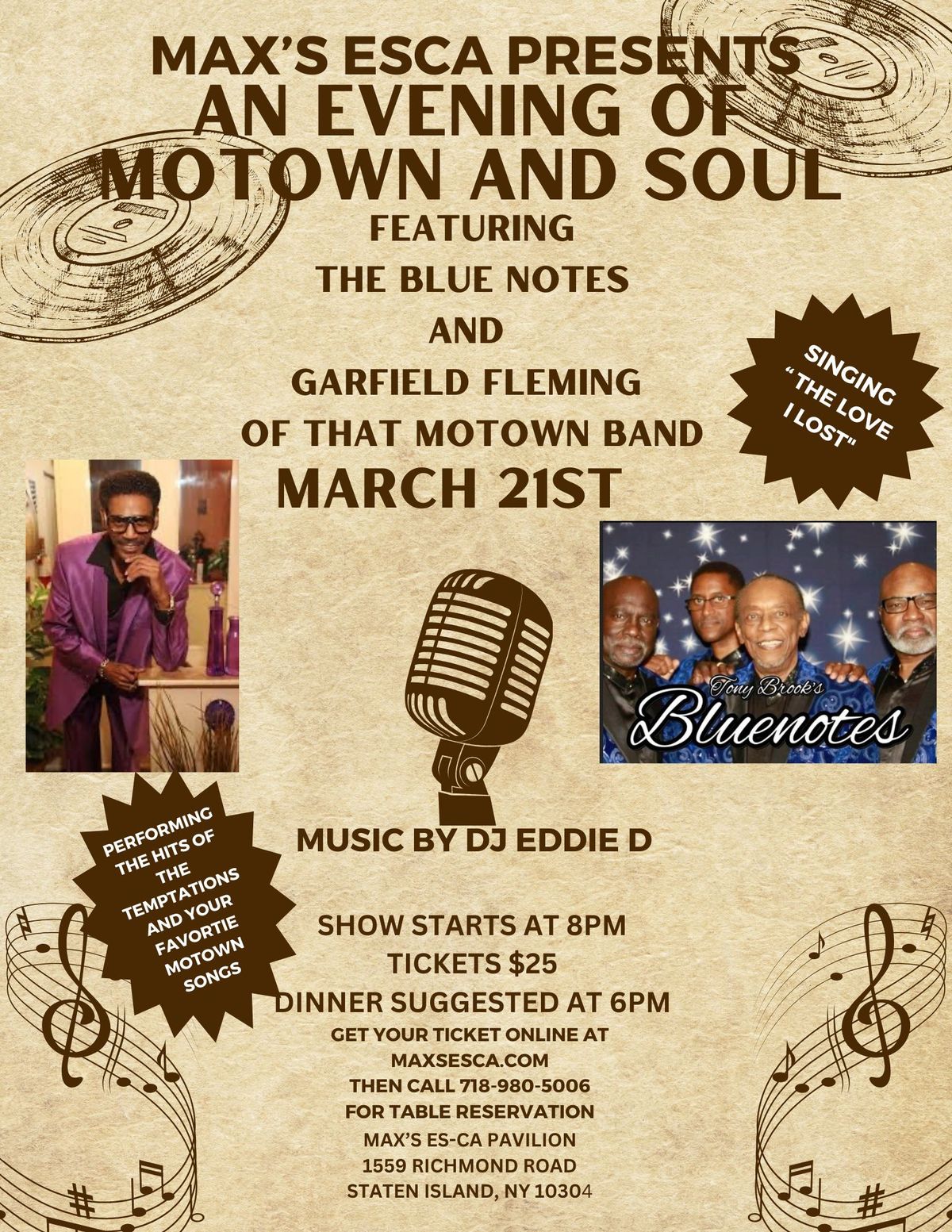 Motown with The Bluenotes and Garfield Fleming of That Motown Band 