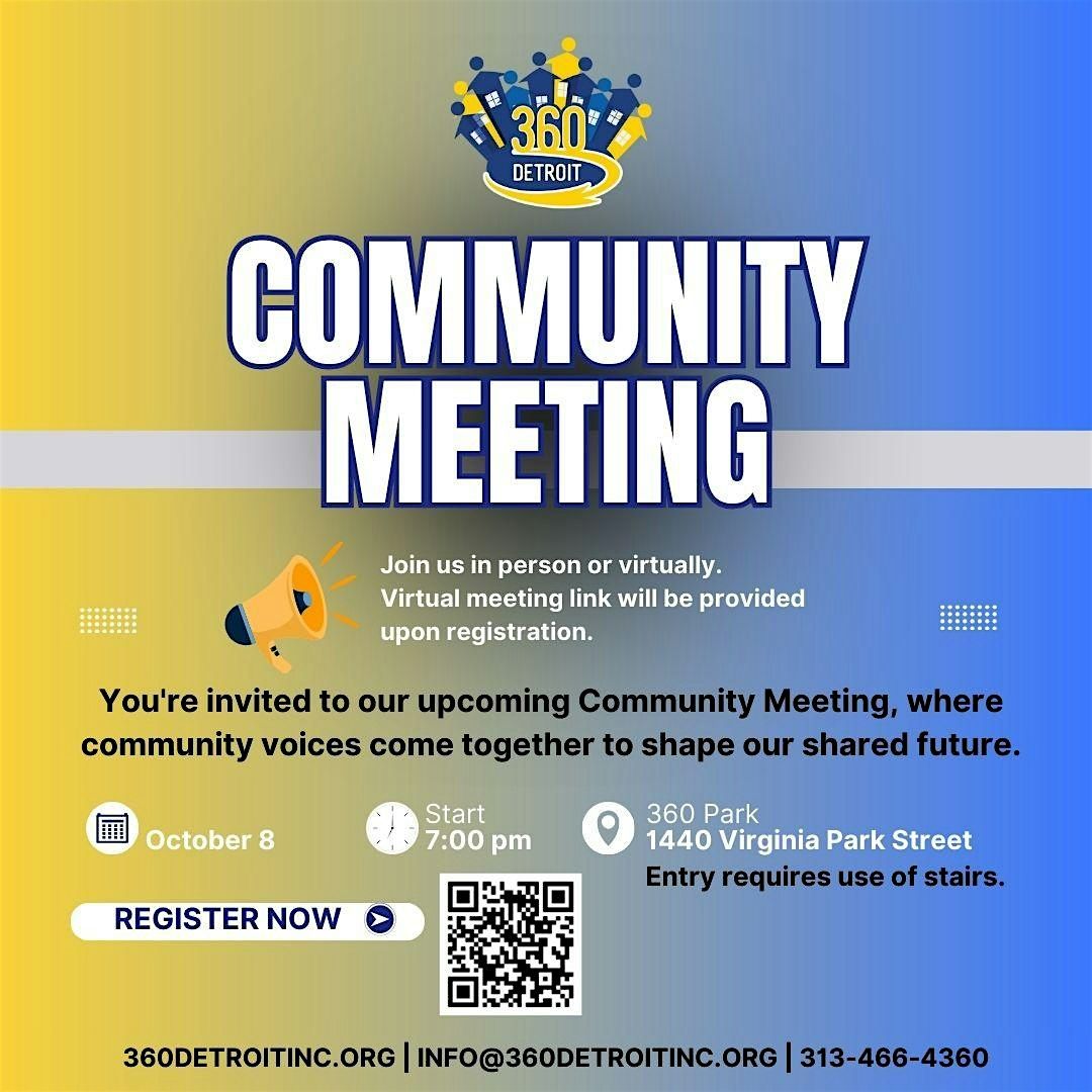 360 Detroit, Inc. Community Meeting 11-12-25