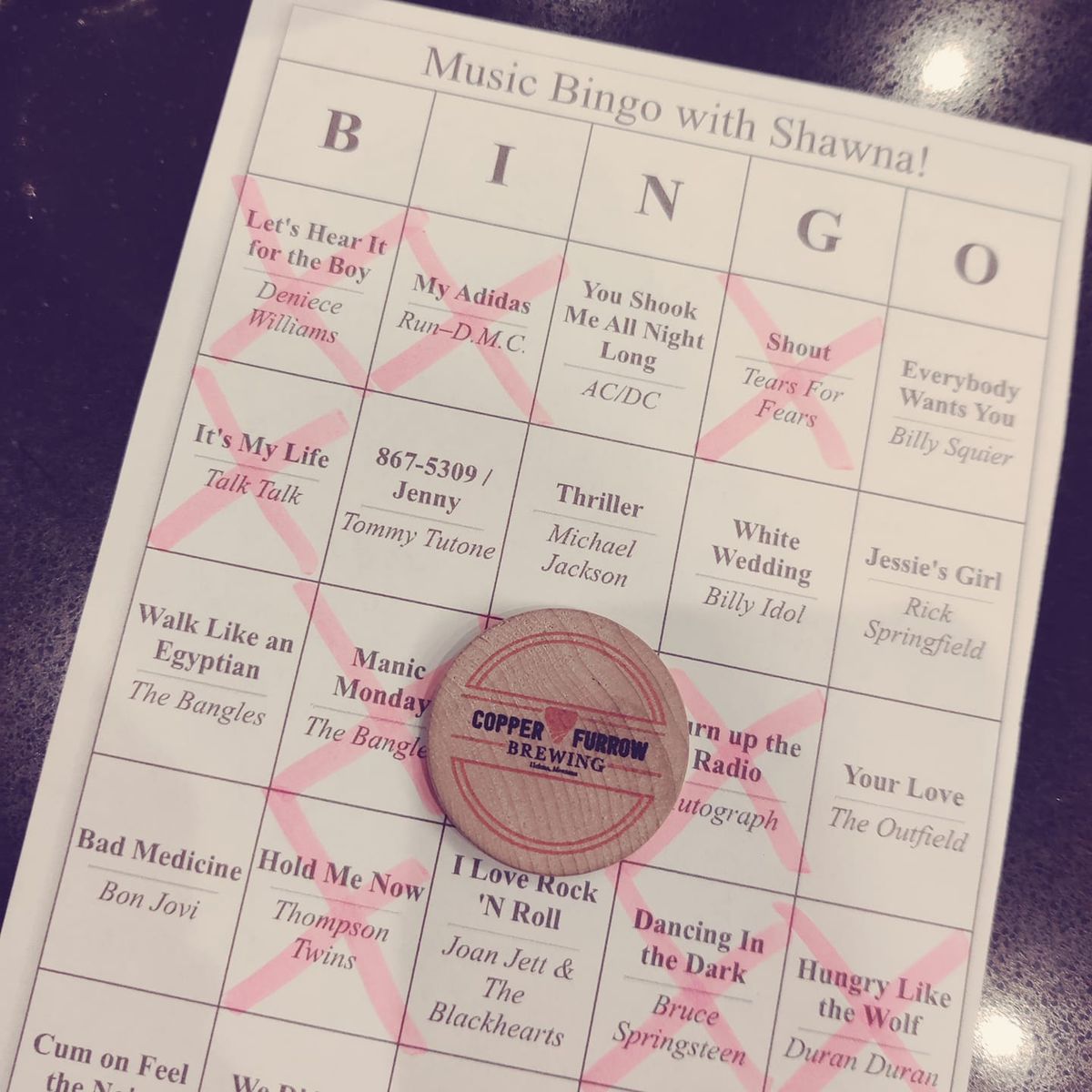 Music Bingo at Copper Furrow 