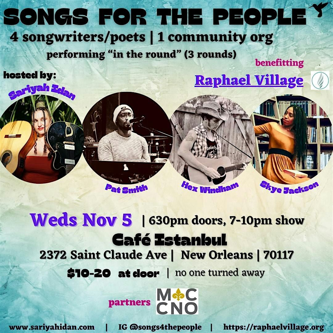 SONGS FOR THE PEOPLE - Skye Jackson, Hex Windham, Pat Smith, Sariyah Idan