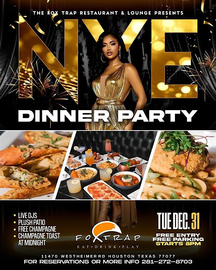 NEW YEARS EVE DINNER PARTY @ THE FOX TRAP | FREE CHAMPAGNE | LIVE DJ