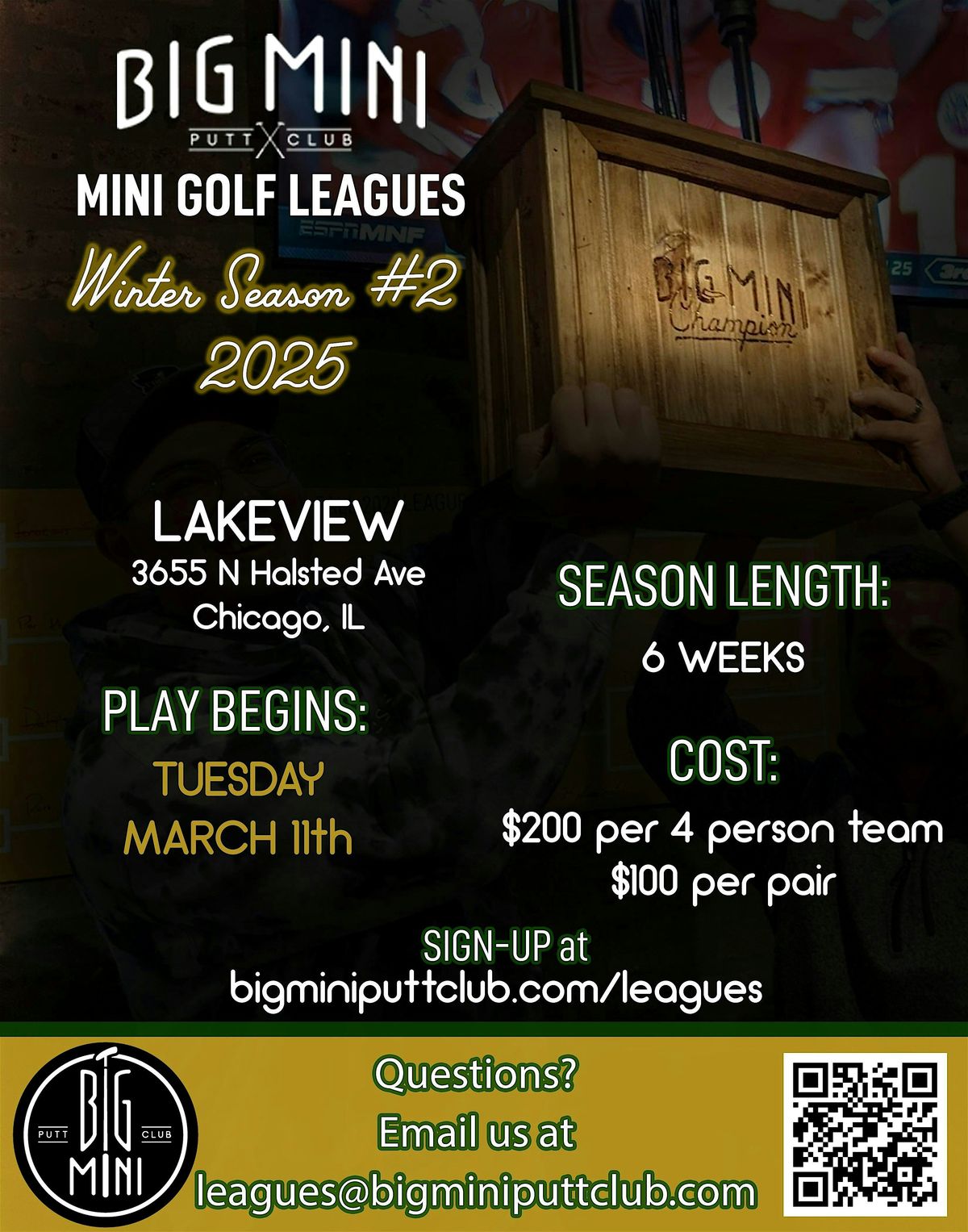 Big Mini Golf League Winter Season #2 Lakeview