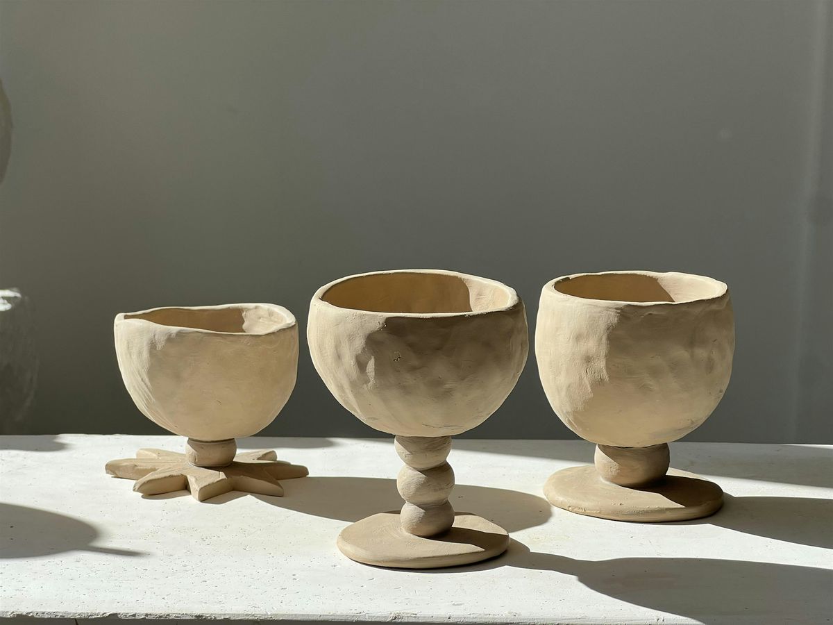 Cocktail Glass Pottery Class - Intro to Ceramics Workshop