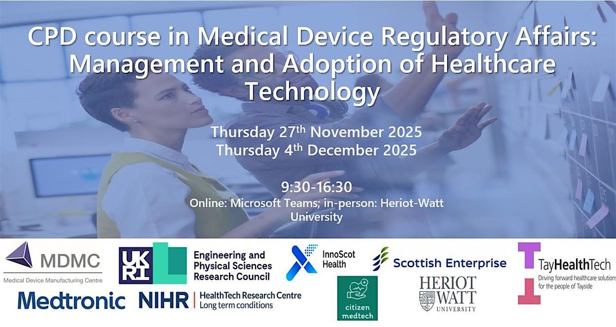 CPD course on Management and Adoption of Healthcare Technology