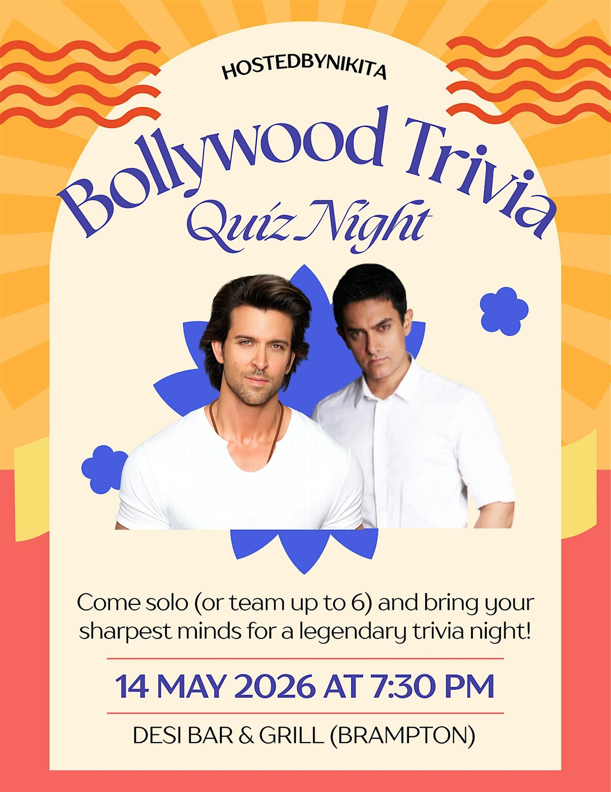 Bollywood Trivia Night @ Desi Bar & Grill (Brampton)