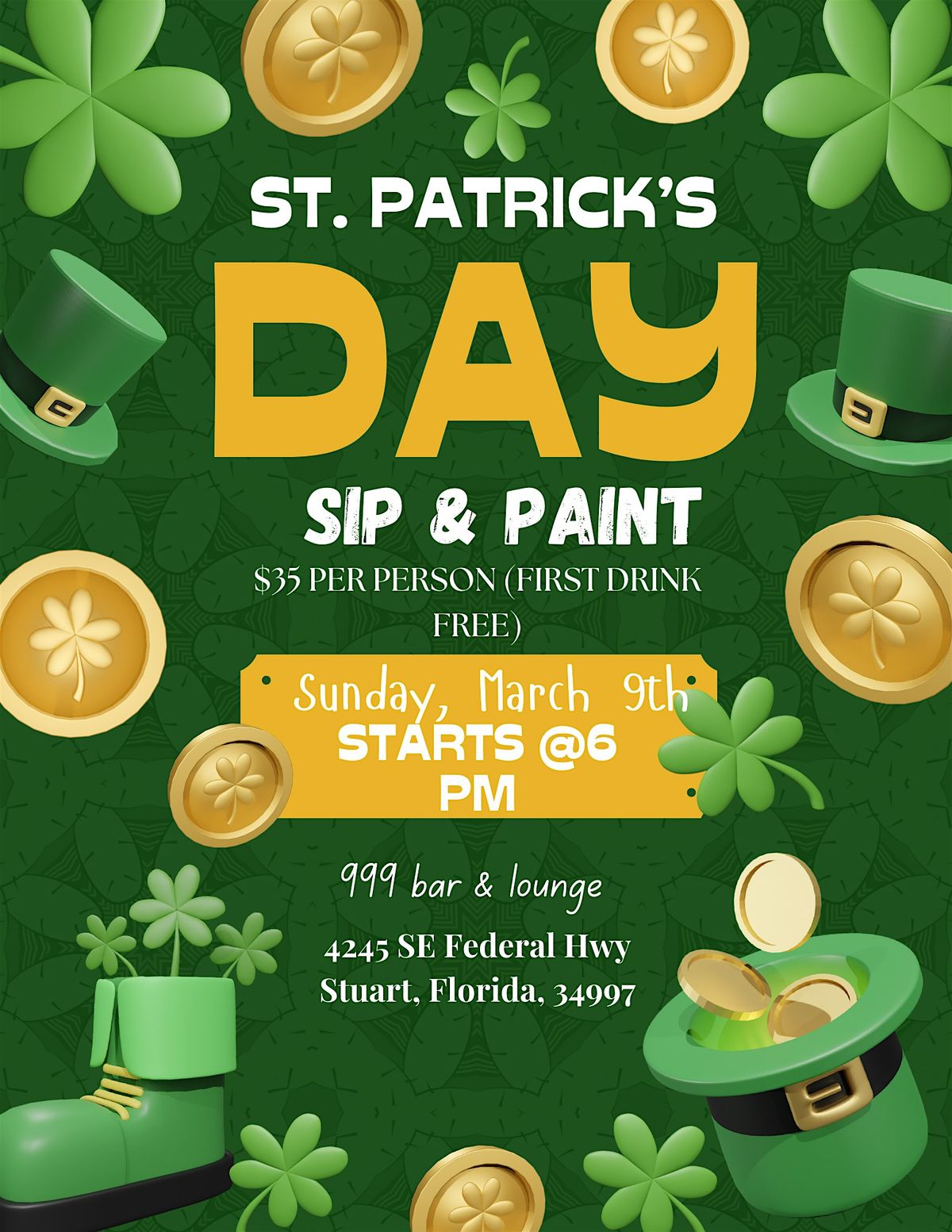 Pre St Patty sip & paint