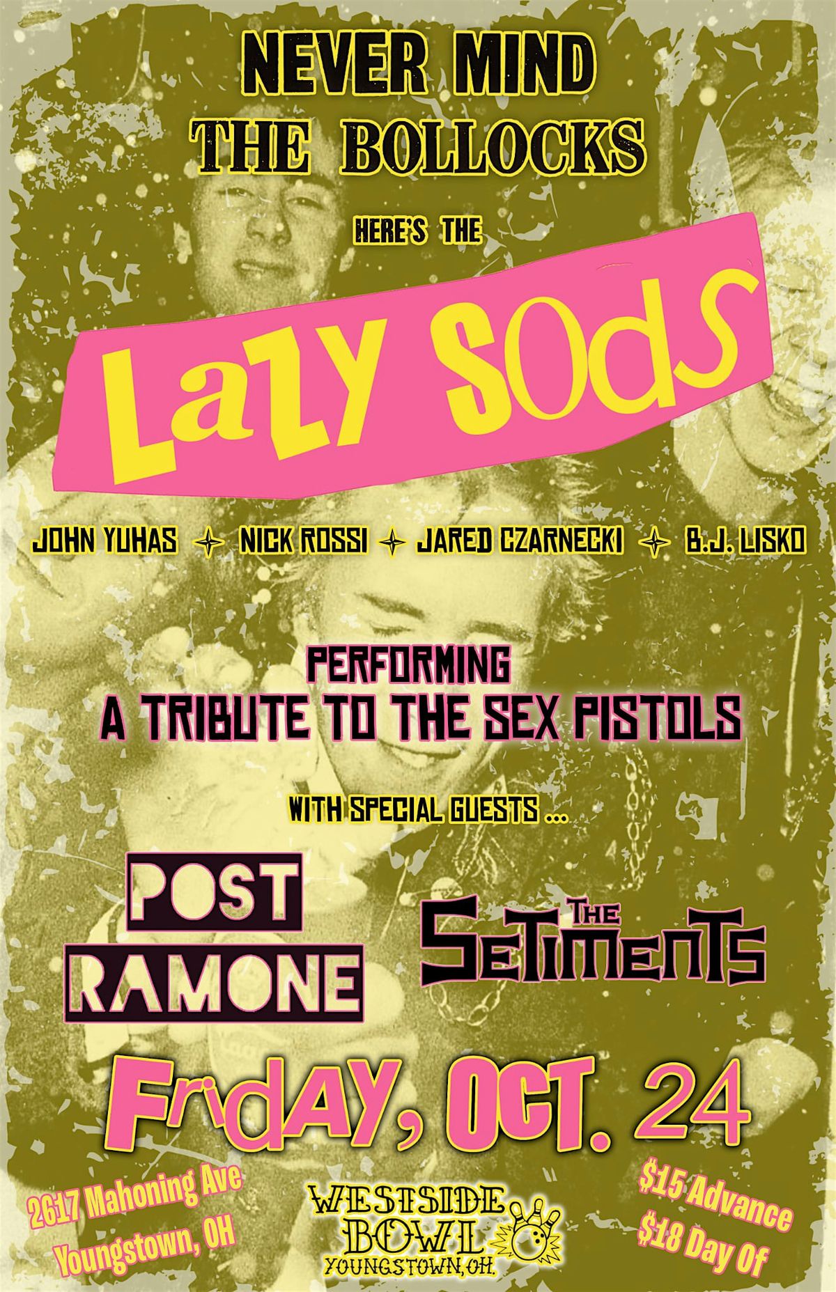 The Lazy Sods Tribute to the Sex Pistols with Post Ramone & The Setiments