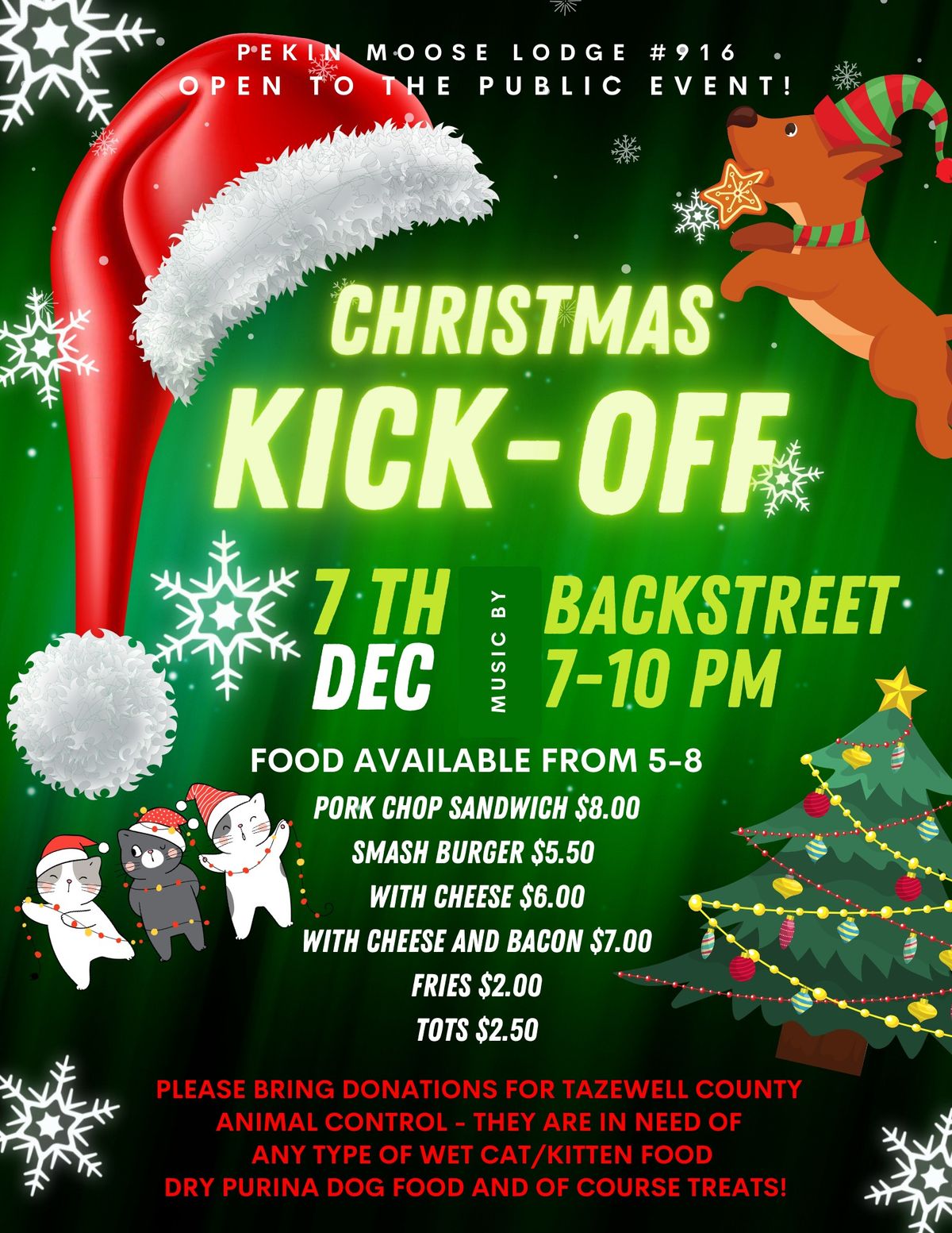 Christmas Kick-Off (open to the public) 