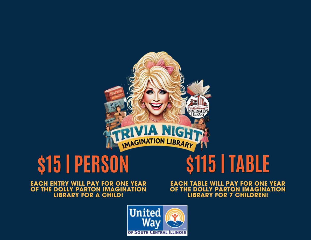 \ud83c\udf89 Trivia Night Benefiting the Dolly Parton Imagination Library! \ud83d\udcda