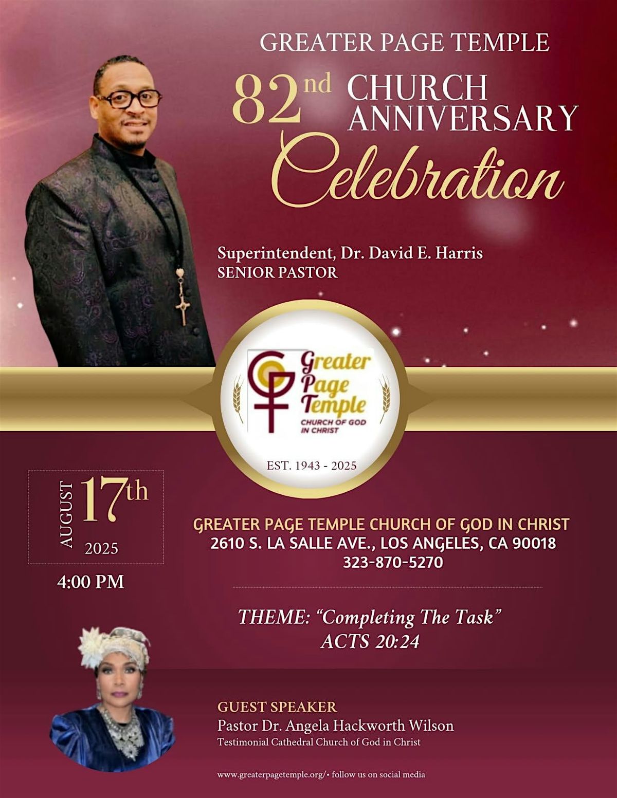 Greater Page Temple COGIC  82nd Church Anniversary