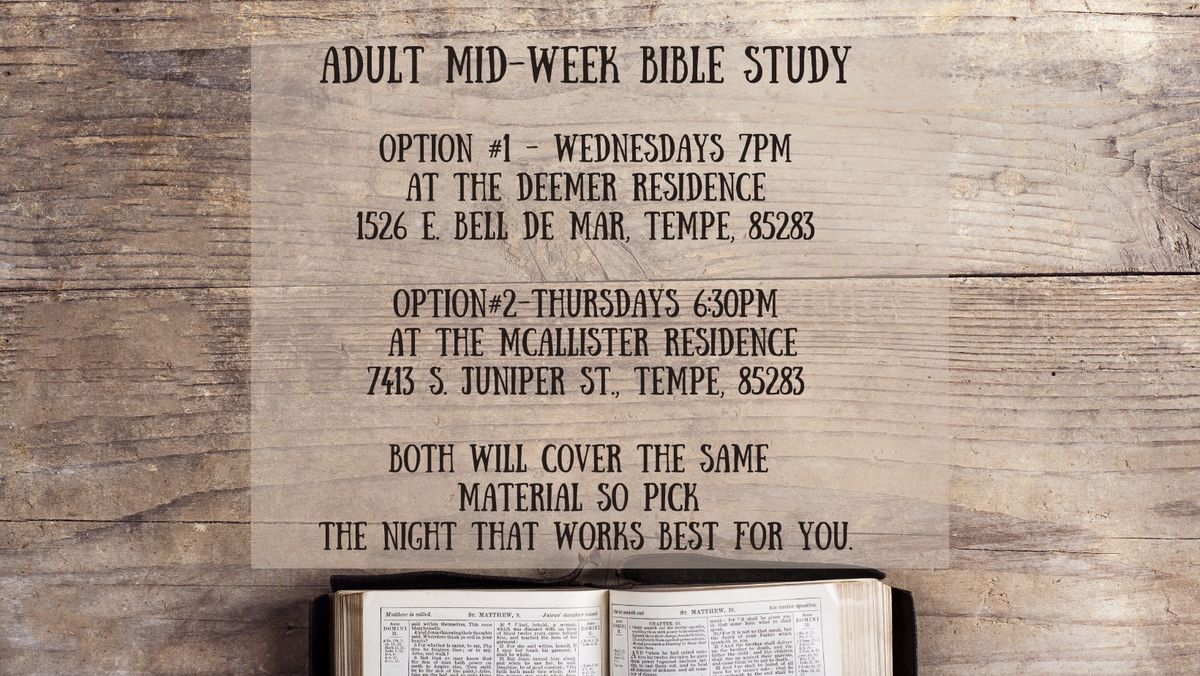 Adult Mid-Week Bible Study