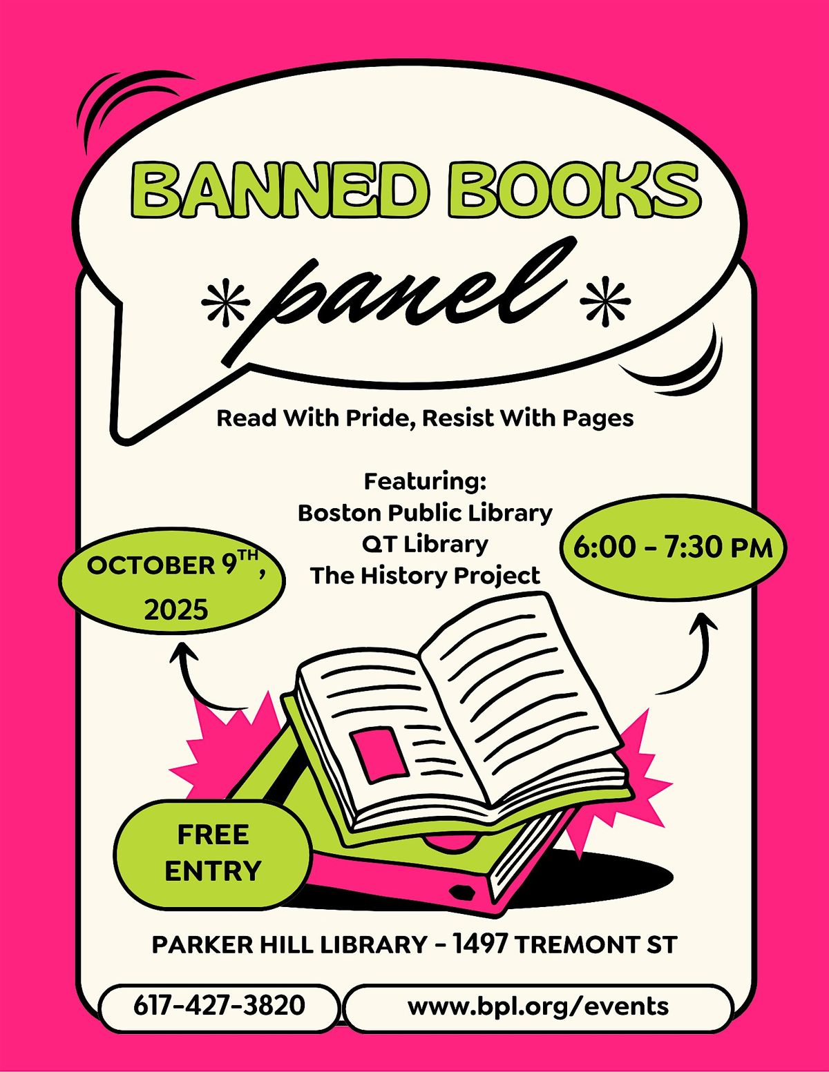 Banned Books Panel: Read with Pride, Resist with Pages