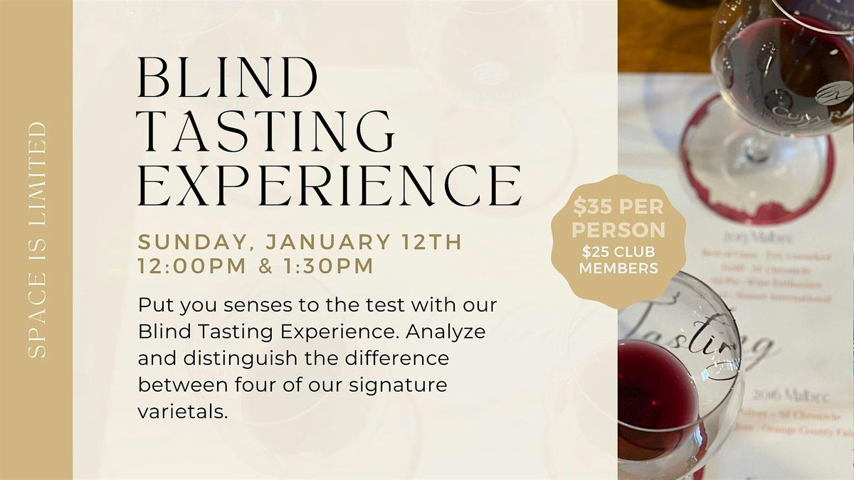 Blind Tasting Experience with Cuda Ridge