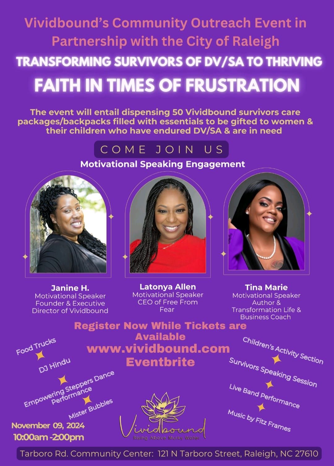 Vividbound's Community Outreach Event: Faith in Times of Frustration 