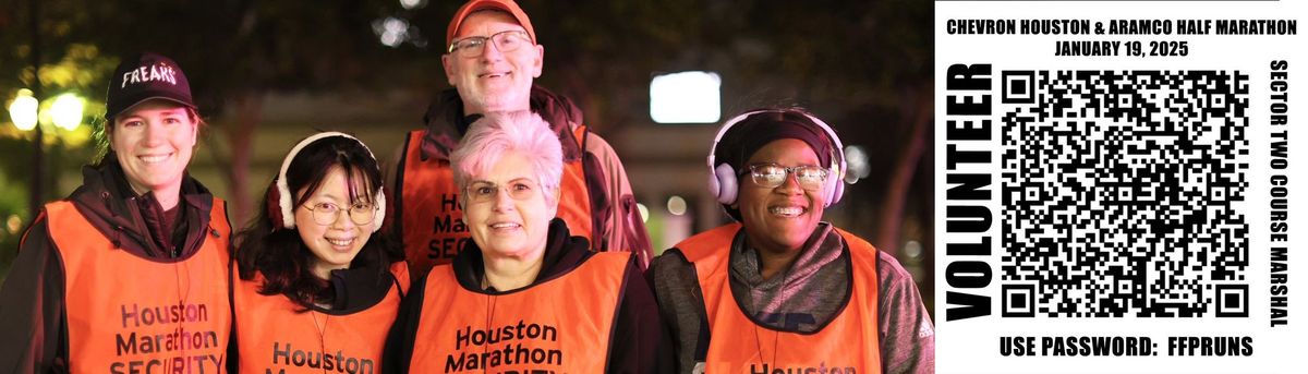 Volunteer with Sector Two Course Marshals at the Chevron Houston Marathon