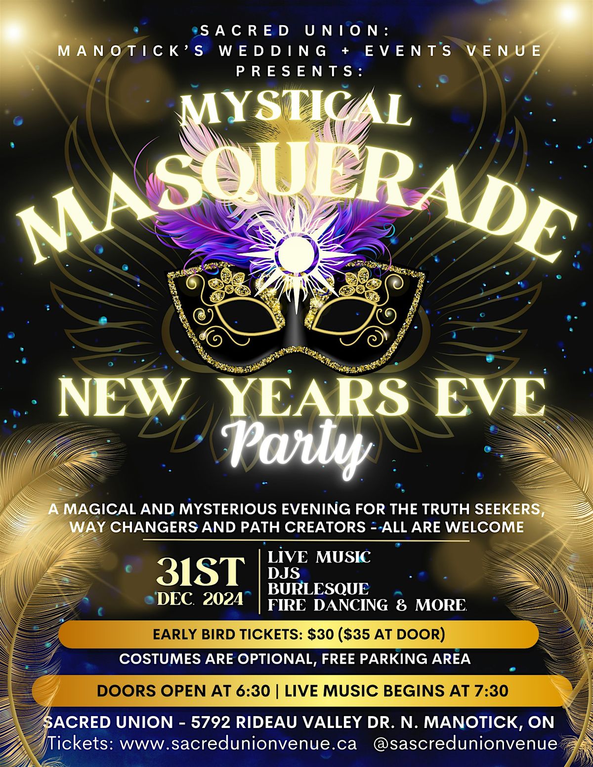 Mystical Masquerade New Year's Eve Party