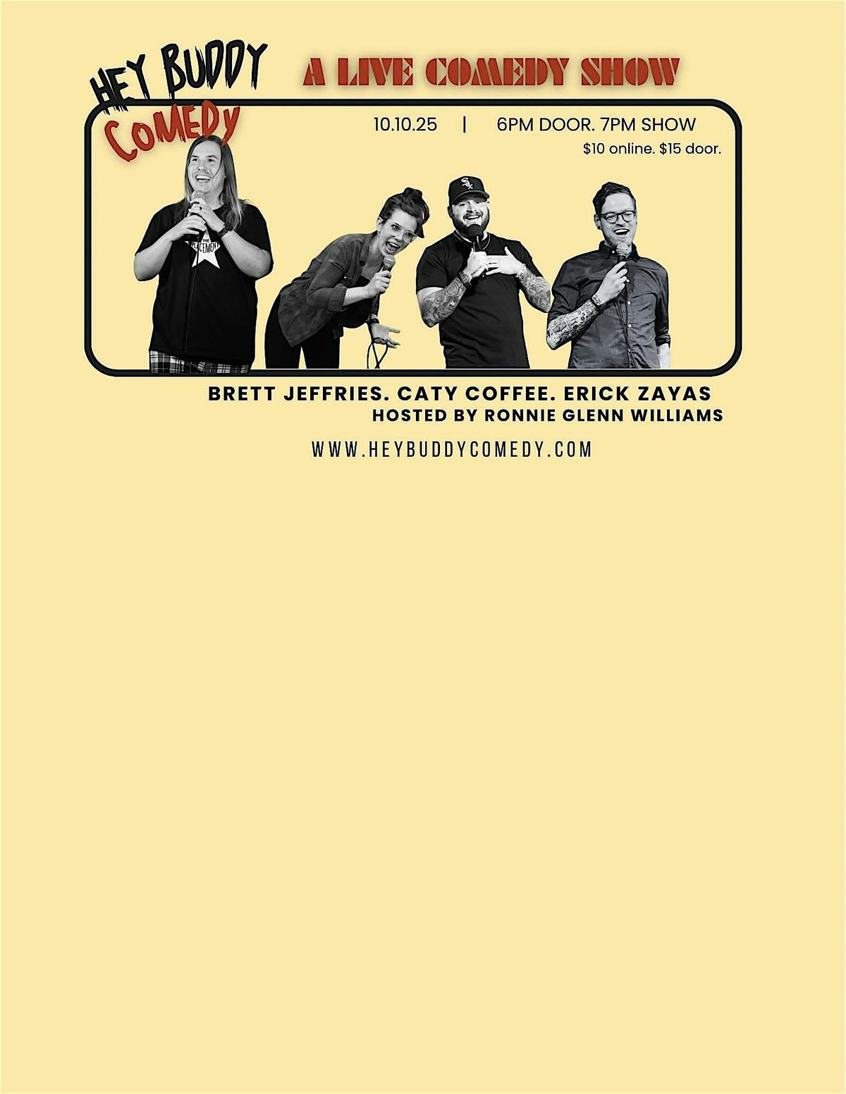 Hey Buddy Live Independent Comedy 10\/10\/25 @ Barleycorn's