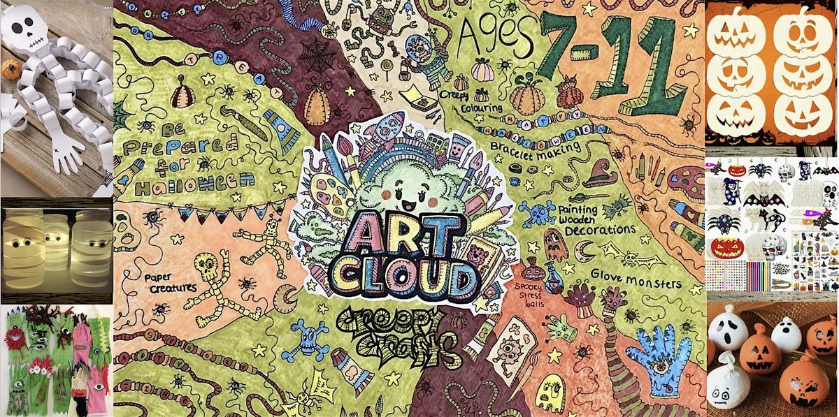 Halloween Creepy Crafts with Art Cloud