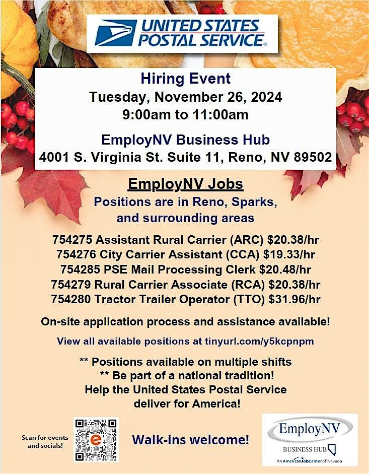 United States Postal Service Hiring Event