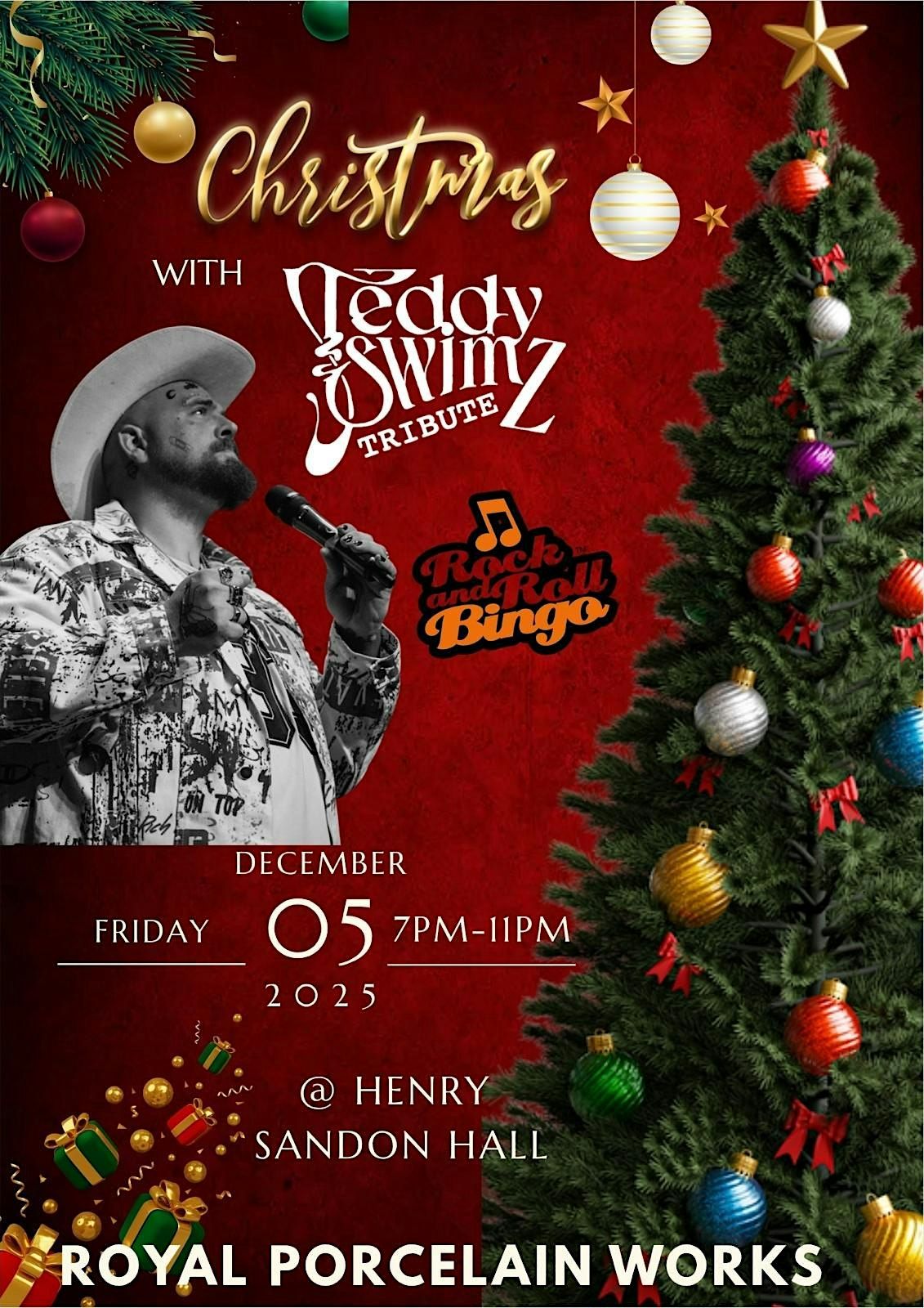 Christmas Teddy Swims Tribute Night With Rock And Roll Bingo- Worcester