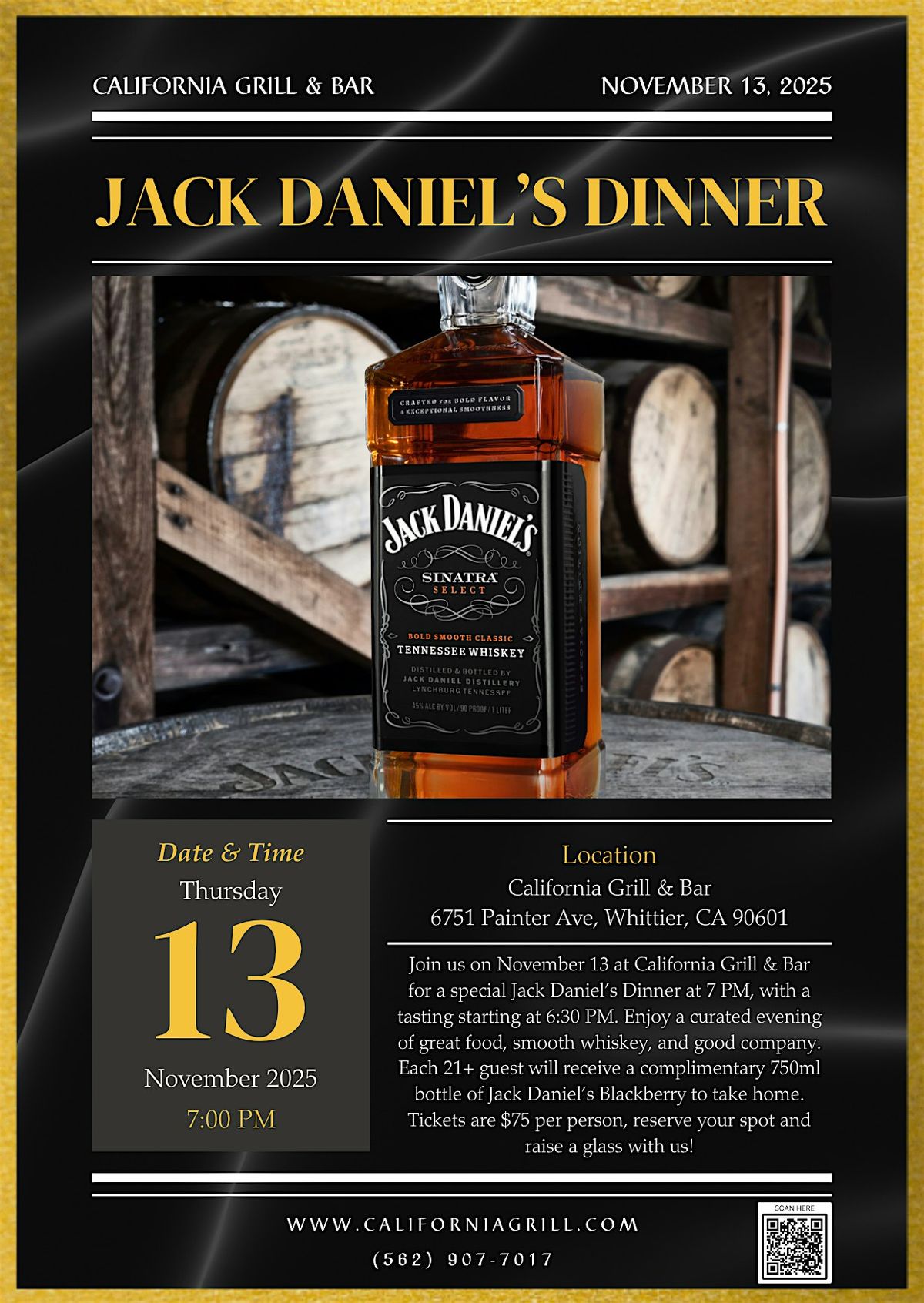 Jack Daniel's Dinner