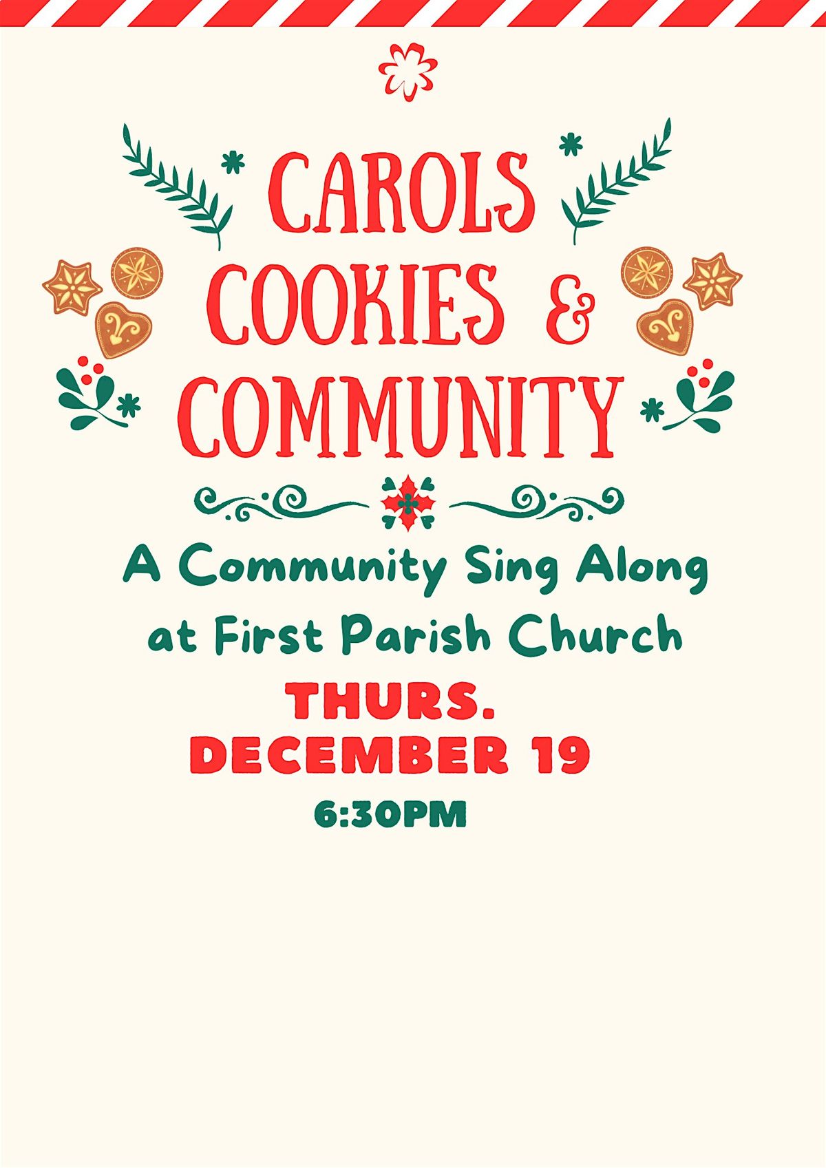 Free Community Carols and Cookies!