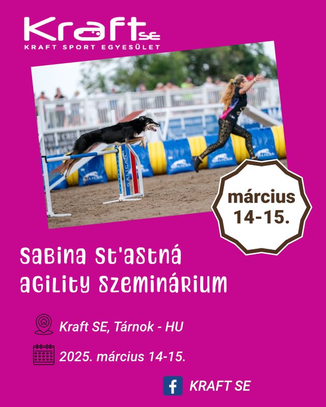 Sabina \u0160\u0165astn\u00e1 (CZ) agility szemin\u00e1rium \/  Sabina \u0160\u0165astn\u00e1 agility seminar