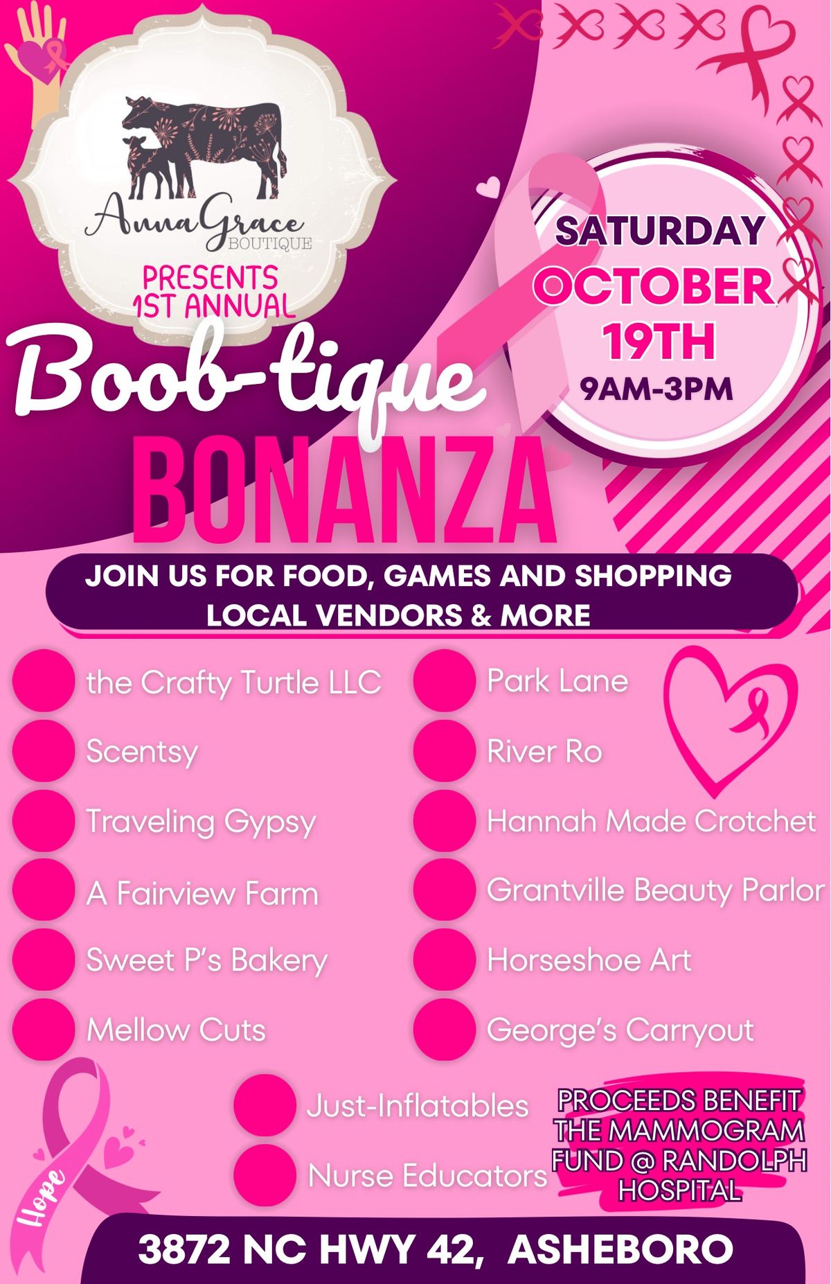 1st Annual Boob-tique Bonanza 