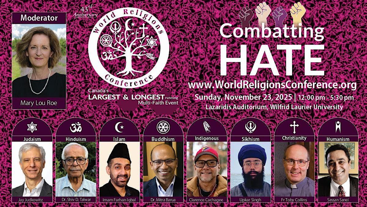 43rd World Religions Conference - Combatting Hate