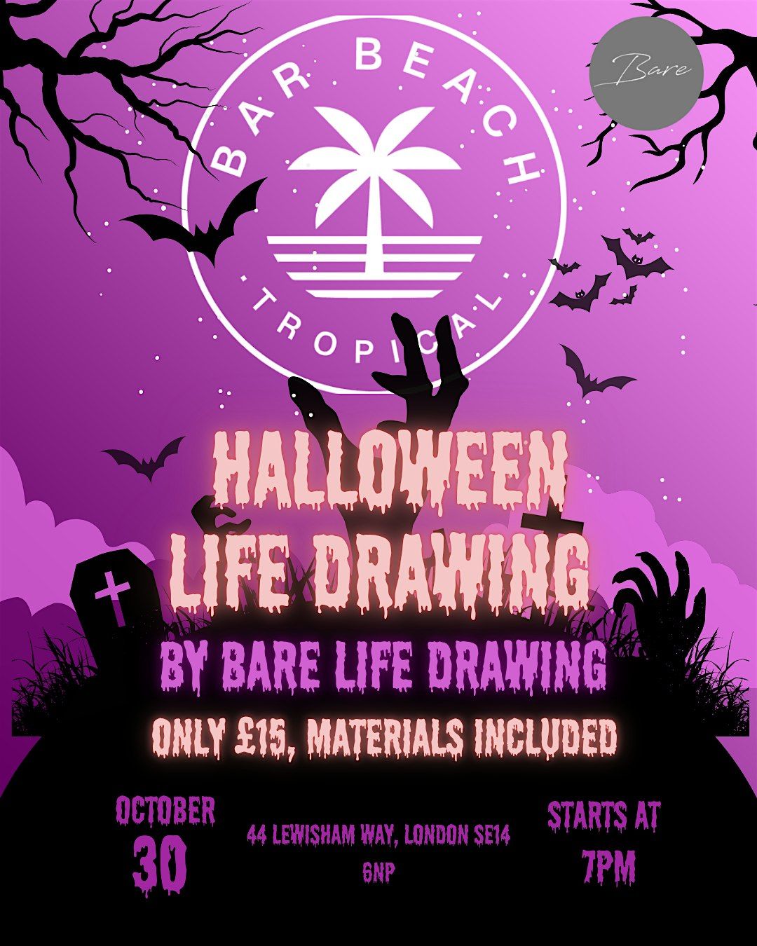 Dralloween Life Drawing @BarBeachTropical