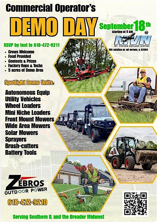 Zebros Grounds Care Equipment Demo Day