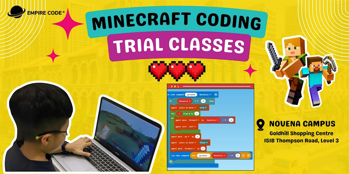 75% Discount for Minecraft Trial Classes for Ages 8-12