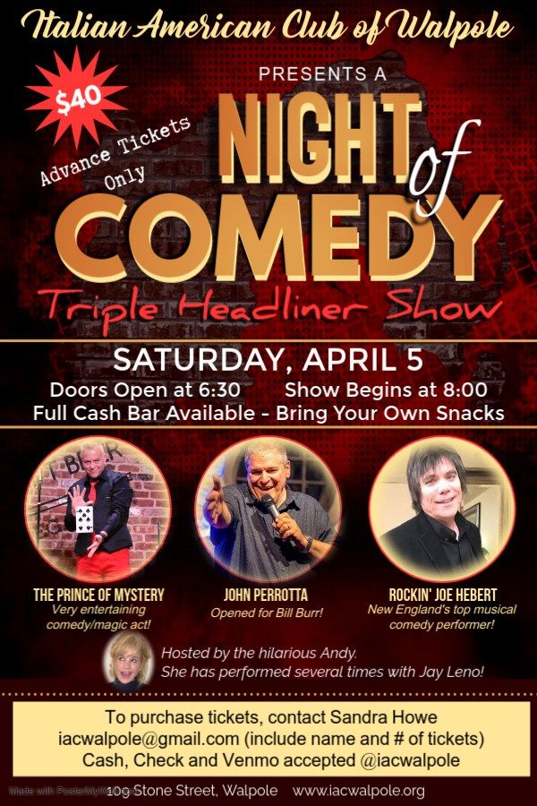 Triple Headliner Comedy Night