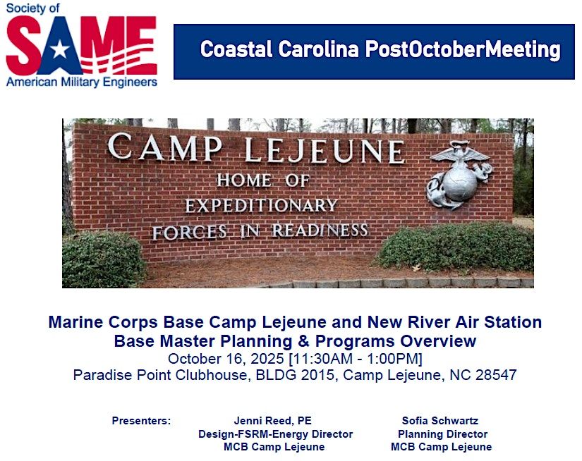 SAME Coastal Carolina - October Monthly Post Mtg