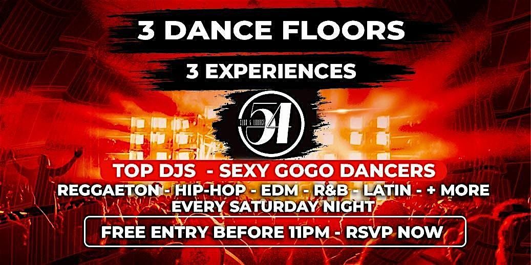 Club 54 Pasadena \u2013 3 Dance Floors & GoGo Dancers