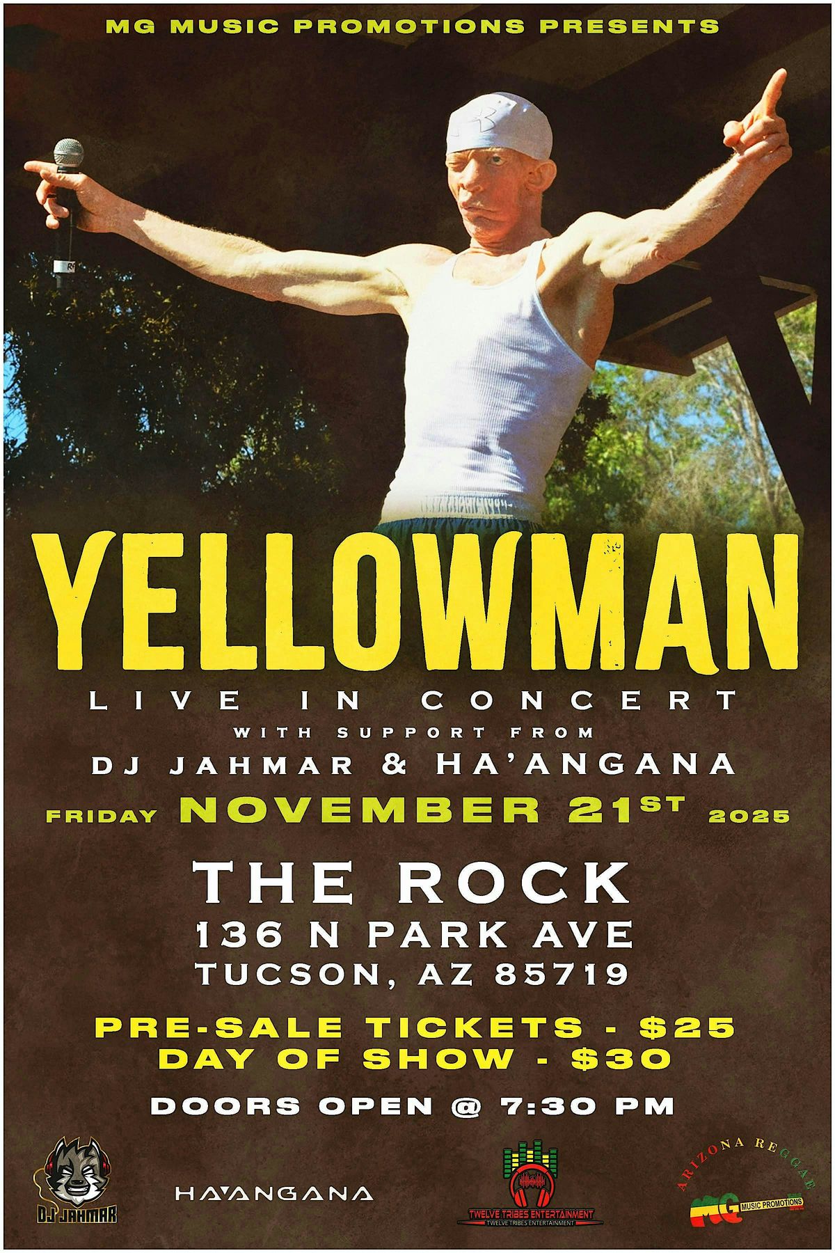 Yellowman Live form Kingston Jamaica with DJ Jahmar & Ha'angana