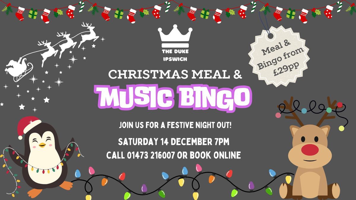 Christmas Meal & Festive Music Bingo!