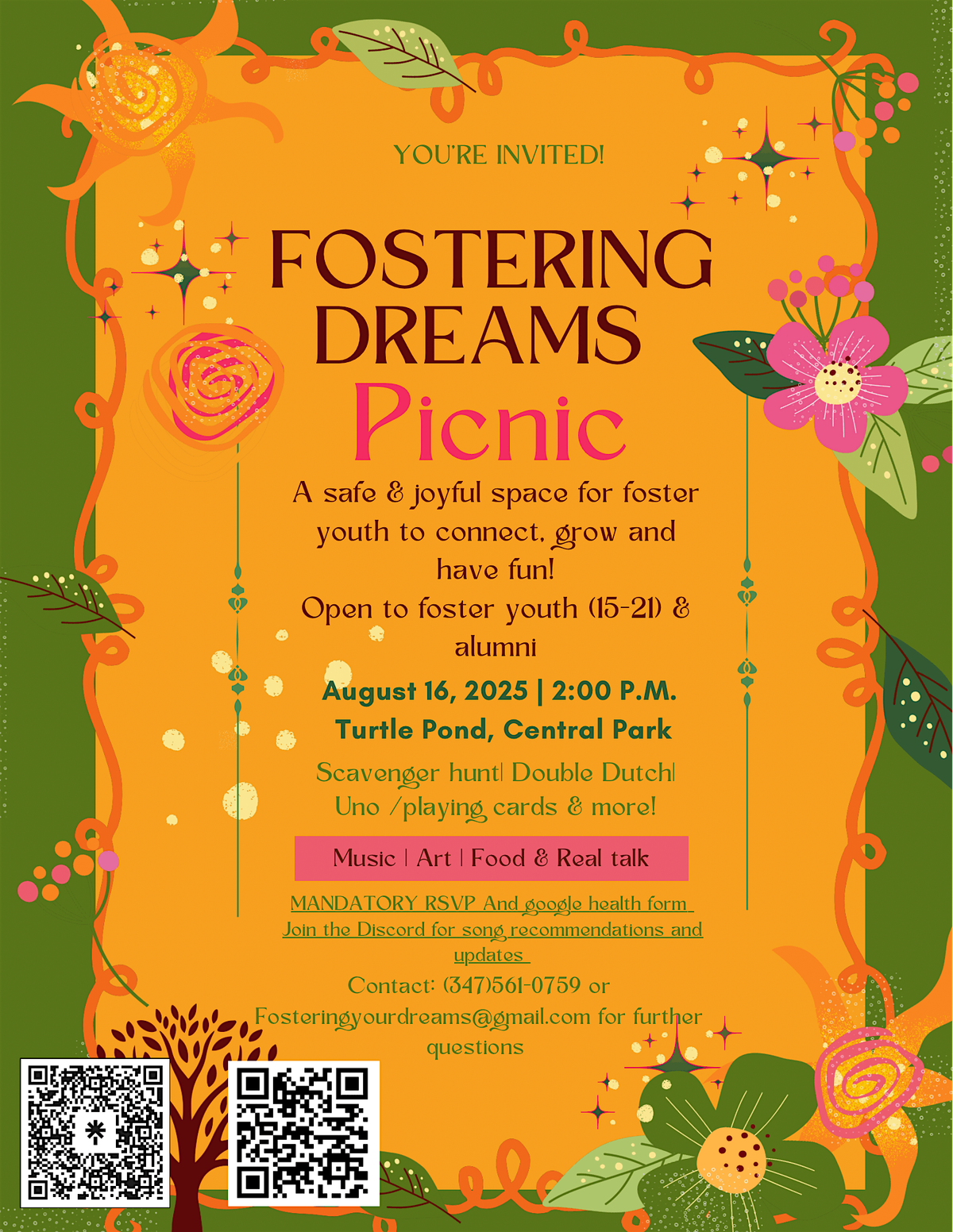 Fostering Dreams Welcome picnic